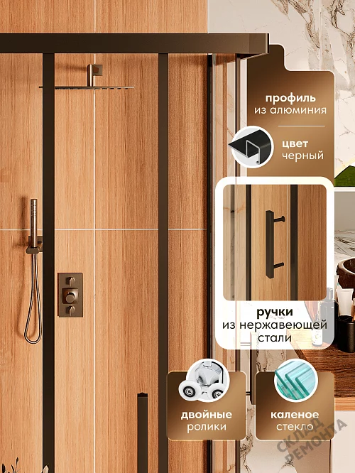 Фото Душевой уголок LUXMARE LXM01-90-BL стекло 6 мм 90*90 купить в Новосибирске: цена, описание, фото. Интернет-магазин 2