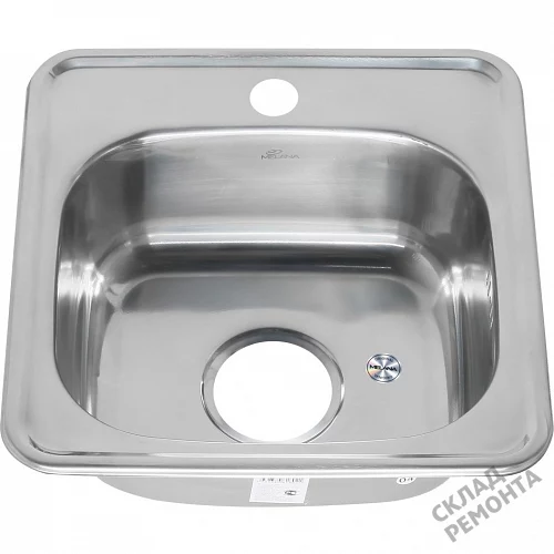Фото Мойка для кухни Melana MLN 0.6/160мм полиров. хром 38*38 – купить в Новосибирске: цена, описание, фото. Интернет-магазин 2