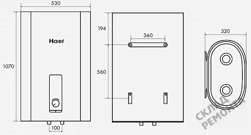 Фото Водонагреватель накопительный Haier ES80V-F3 (2 ТЕНа), 80 л – купить в Новосибирске: цена, описание, фото. Интернет-магазин 4