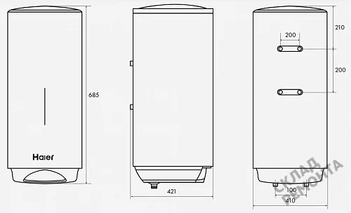 Фото Водонагреватель накопительный Haier ES50V-VH3, 50 л – купить в Новосибирске: цена, описание, фото. Интернет-магазин 5