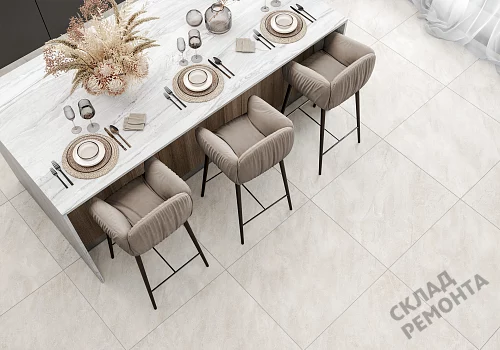 Фото Керамогранит матовый Alma Ceramica Риалто GFU04RLT08R молочный 600*600*9 – купить в Новосибирске: цена, описание, фото. Интернет-магазин 2