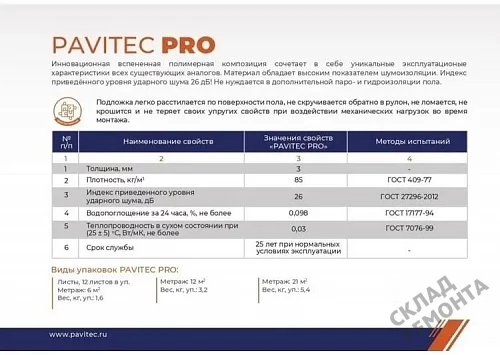 Фото Подложка рулонная Pavitec Pro 3 мм под ламинат и паркет оранжевая – купить в Новосибирске: цена, описание, фото. Интернет-магазин 4