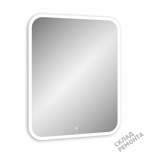 Фото Зеркало подвесное Континент Glamour LED 60*80 (ЗЛП268) с подогревом с подсветкой, белый купить в Новосибирске: цена, описание, фото. Интернет-магазин 6