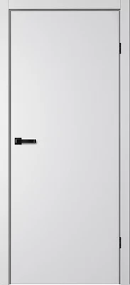 Дверь FlyDoors Нео N01 (алюм. кромка хром с 4-х сторон) серебристый, эмалит, без стекла
