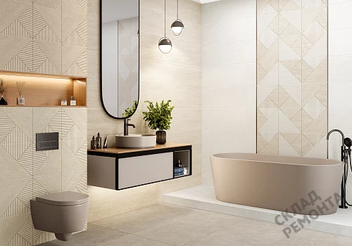 Фото Плитка настенная Alma Ceramica Патио TWU3090PAT07R светло-бежевый 300*900 – купить в Новосибирске: цена, описание, фото. Интернет-магазин 2