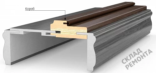 Фото Дверной короб FlyDoors Ла Стелла телескопический с уплотнителем экошпон 2050*70*26 мм – купить в Новосибирске: цена, описание, фото. Интернет-магазин. 2