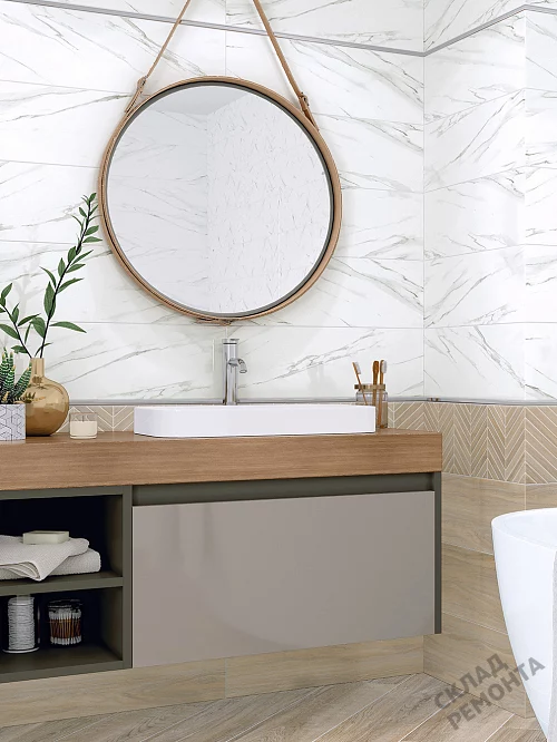 Фото Плитка настенная Alma Ceramica Токио TWA11TOK007 белый 200*600 – купить в Новосибирске: цена, описание, фото. Интернет-магазин 1