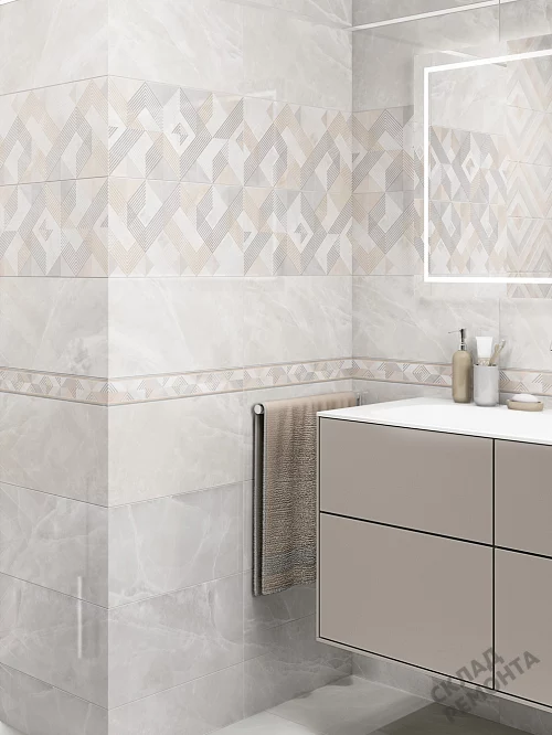 Фото Бордюр Alma Ceramica Риволи BWU53RVL014 кремовый 67*500 – купить в Новосибирске: цена, описание, фото. Интернет-магазин 1