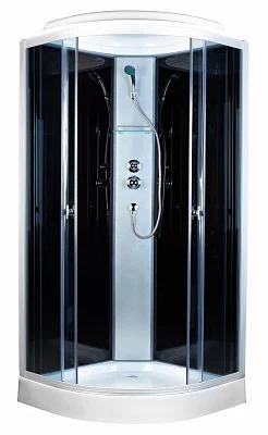 Душевая кабина Aquapulse 4122D grey black низкий поддон угловая 90*90