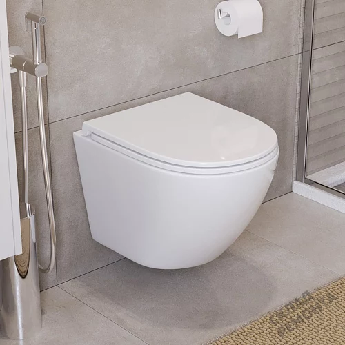 Фото Унитаз подвесной BelBagno Uno BB3105CHR/SC безободковый купить в Новосибирске: цена, описание, фото. Интернет-магазин 3