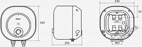 Фото Водонагреватель накопительный Haier ES10V-MQ1, 10 л – купить в Новосибирске: цена, описание, фото. Интернет-магазин 6