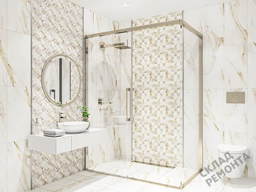 Фото Декор Azori Калакатта Королевская Мозаика бежевый 300*300 – купить в Новосибирске: цена, описание, фото. Интернет-магазин 2