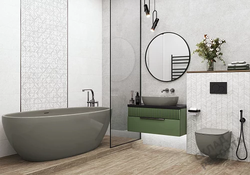 Фото Плитка настенная Alma Ceramica Амарант TWU3090AМT70R серый 300*900 – купить в Новосибирске: цена, описание, фото. Интернет-магазин 3