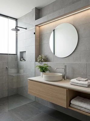 Плитка настенная Gracia Ceramica Нимбус низ 02 серый 250*400