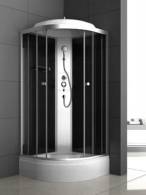 Душевая кабина ODA 8401 grey тонированное средний поддон угловая 80*80