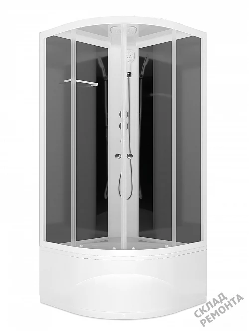Фото Душевая кабина Domani-SPA Delight Slim 99 high (DS01DS99HBCl00) высокий поддон угловая 90*90 купить в Новосибирске: цена, описание, фото. Интернет-магазин 1