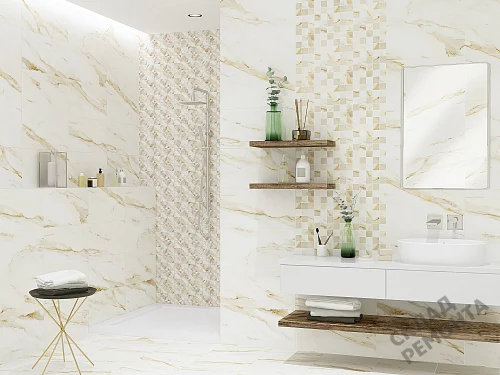 Фото Декор Azori Калакатта Королевская Мозаика бежевый 300*300 – купить в Новосибирске: цена, описание, фото. Интернет-магазин 6