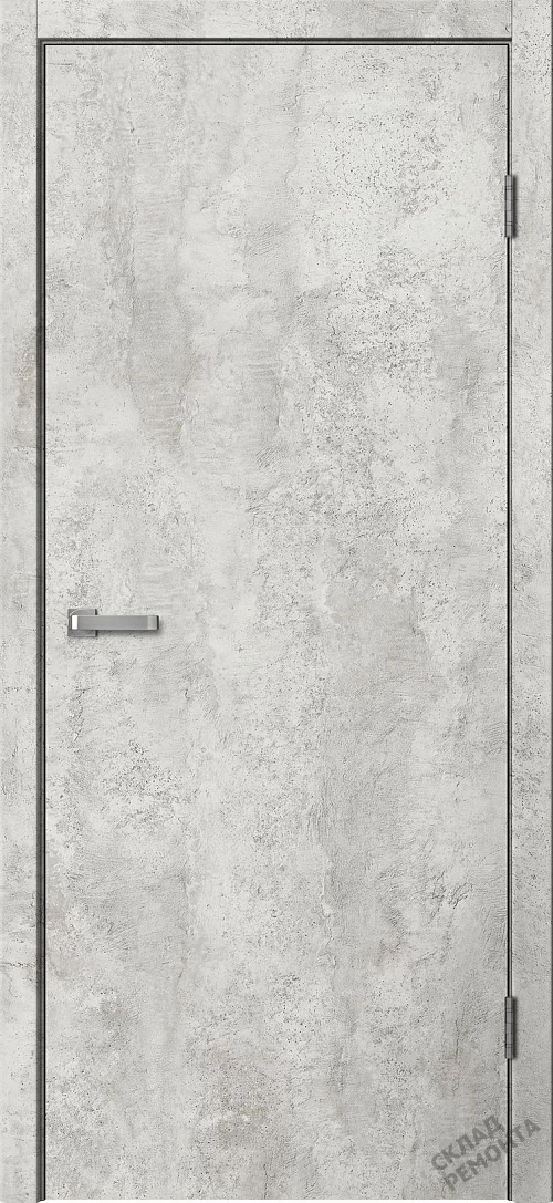 Фото Дверь FlyDoors Гладкое ПГ (АБС черная кромка) цемент светлый, микрофлекс, без стекла – купить в Новосибирске: цена, описание, фото. Интернет-магазин. 3