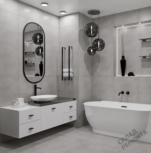 Фото Керамогранит матовый Steppe Ceramics Silent Grey серый 600*600*9,5 – купить в Новосибирске: цена, описание, фото. Интернет-магазин 3