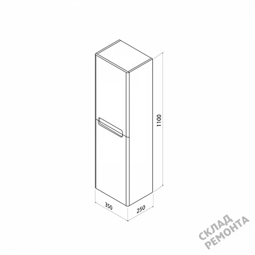 Фото Пенал подвесной Iddis Эдифис EDI35W0i97, белый купить в Новосибирске: цена, описание, фото. Интернет-магазин 4
