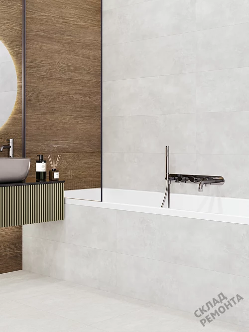 Фото Плитка настенная Alma Ceramica Мурал TWU3090MUR07R светло-серый 300*900 – купить в Новосибирске: цена, описание, фото. Интернет-магазин 1