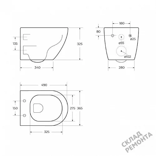 Фото Унитаз подвесной BelBagno Uno BB3105CHR/SC безободковый купить в Новосибирске: цена, описание, фото. Интернет-магазин 6