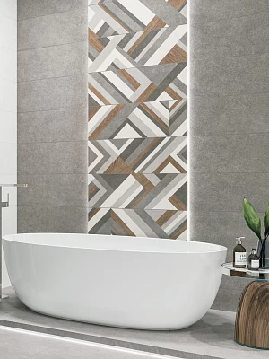 Плитка настенная Alma Ceramica Стерео TWU3090STO74R многоцветный 300*900