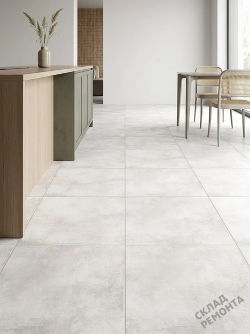 Фото Керамогранит матовый Alma Ceramica Тотем GFU6060TTM00R белый 600*600*9 – купить в Новосибирске: цена, описание, фото. Интернет-магазин 1