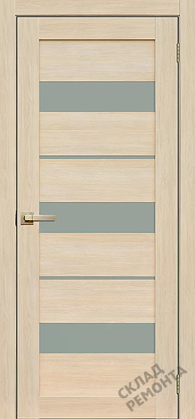 Фото Дверь FlyDoors Ла Стелла 200 ясень латте, экошпон, матовое стекло – купить в Новосибирске: цена, описание, фото. Интернет-магазин. 2