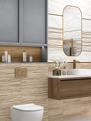 Плитка настенная Alma Ceramica Эйфория TWU2550EPH44 светло-коричневый 249*500
