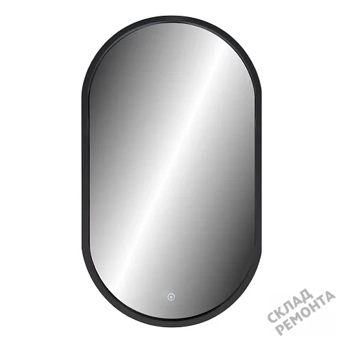 Фото Зеркало подвесное Континент Prime LED 45*80 (ЗЛП2199) с подсветкой, черный купить в Новосибирске: цена, описание, фото. Интернет-магазин 4