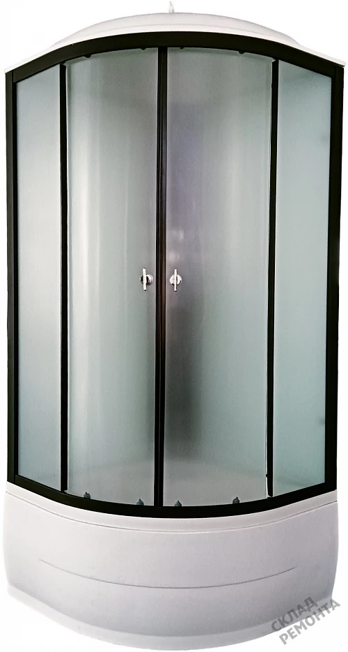 Фото Душевая кабина Aquapulse 4102D fabric white + black profile высокий поддон угловая 90*90 купить в Новосибирске: цена, описание, фото. Интернет-магазин 2