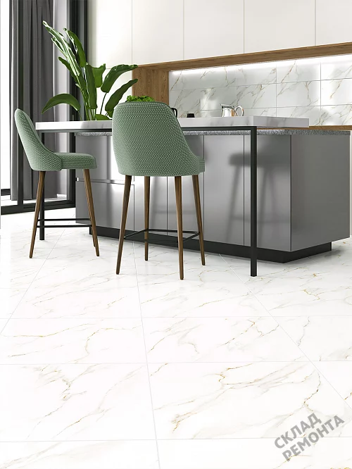 Фото Керамогранит лаппатированный Alma Ceramica Невада GFU04NVD00L белый 600*600*9 – купить в Новосибирске: цена, описание, фото. Интернет-магазин 1
