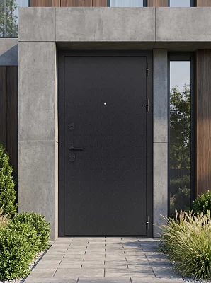 Дверь входная FlyDoors Аркан Лофт без терморазрыва букле черный/канадский дуб арктик