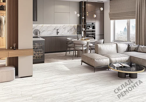 Фото Керамогранит матовый Alma Ceramica Вандервуд GFA92WDW07R белый 200*900*7 – купить в Новосибирске: цена, описание, фото. Интернет-магазин 2