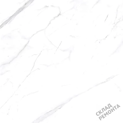 Фото Керамогранит матовый Steppe Ceramics Statuario White белый 600*600*9,5 – купить в Новосибирске: цена, описание, фото. Интернет-магазин 1