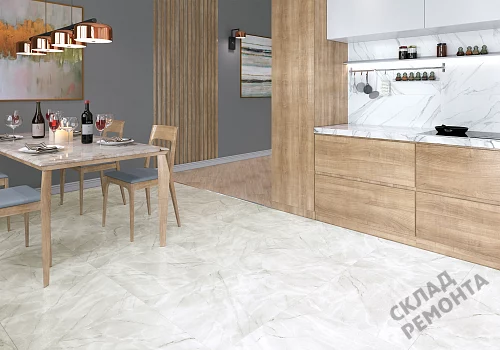 Фото Керамогранит лаппатированный Alma Ceramica Ларедо GFU04LRD70L светло-серый 600*600*9 – купить в Новосибирске: цена, описание, фото. Интернет-магазин 2