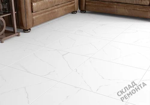 Фото Керамогранит матовый Alma Ceramica Каррара GFU04CRR00R светло-серый 600*600*9 – купить в Новосибирске: цена, описание, фото. Интернет-магазин 2