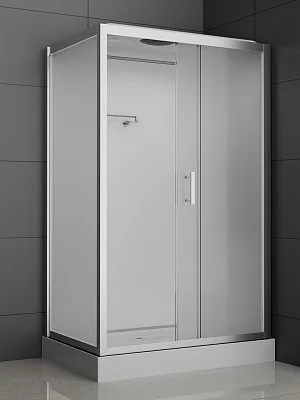 Душевая кабина ODA 8801 L/R silver матовое низкий поддон прямоугольная 120*80