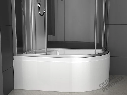 Фото Душевая кабина ODA 8406 black L высокий поддон асимметричная 120*80 купить в Новосибирске: цена, описание, фото. Интернет-магазин 3