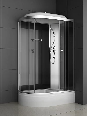 Душевая кабина ODA 8406 R grey тонированное средний поддон асимметричная 120*80
