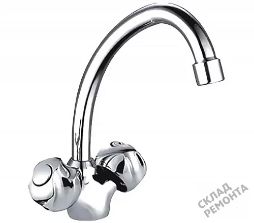 Фото Смеситель для кухни Ledeme H26 L4126 двухвентильный хром купить в Новосибирске: цена, описание, фото. Интернет-магазин 1