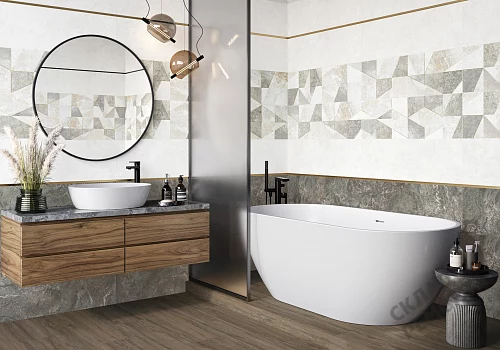 Фото Плитка настенная Alma Ceramica Лэнд TWU3090LAN70R темно-серый 300*900 – купить в Новосибирске: цена, описание, фото. Интернет-магазин 5