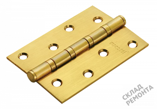 Фото Петля универсальная Rucetti RS 100*70*2.5-4BB SG 100*70*2,5 мм, матовое золото – купить в Новосибирске: цена, описание, фото. Интернет-магазин. 1