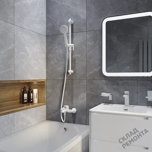 Фото Душевая стойка Iddis Рэй RAY70W0i17 белый матовый купить в Новосибирске: цена, описание, фото. Интернет-магазин 2