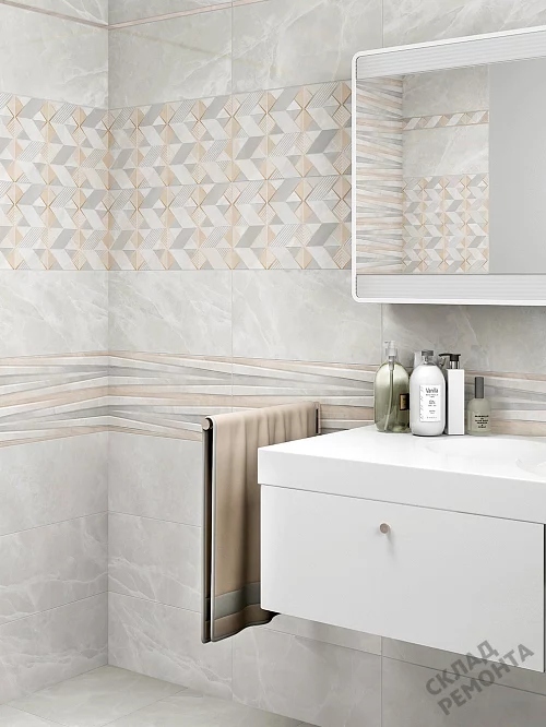 Фото Декор Alma Ceramica Риволи DWU09RVL014 кремовый 249*500 – купить в Новосибирске: цена, описание, фото. Интернет-магазин 1