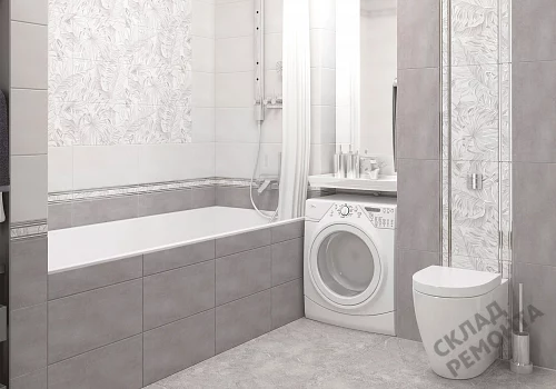 Фото Бордюр Alma Ceramica Бонита BWU54BNT007 серый 80*500 – купить в Новосибирске: цена, описание, фото. Интернет-магазин 2