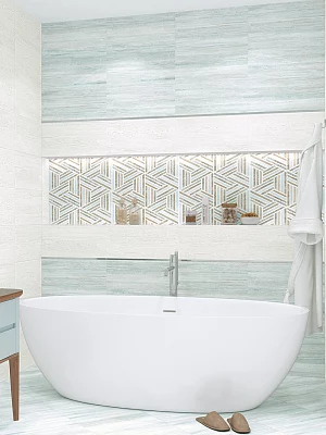 Плитка настенная Alma Ceramica Вуд TWU09WOD006 голубой 249*500