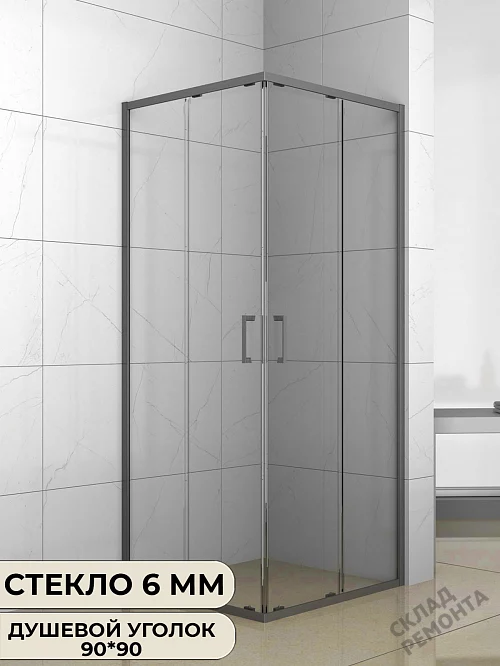 Фото Душевое ограждение ODA G8037 стекло 6 мм 90*90 купить в Новосибирске: цена, описание, фото. Интернет-магазин 1