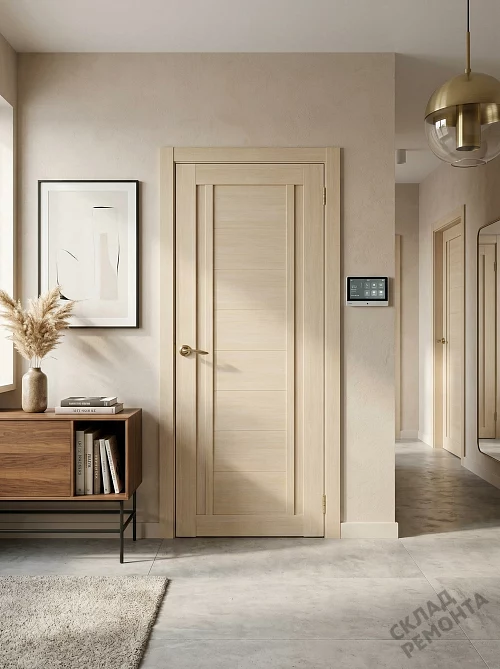 Фото Дверь FlyDoors Ла Стелла 204 ясень латте, экошпон, без стекла – купить в Новосибирске: цена, описание, фото. Интернет-магазин. 1